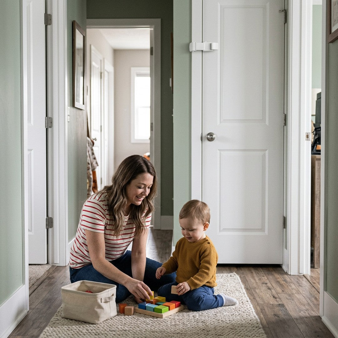 A bright, lived-in family home with interior doors